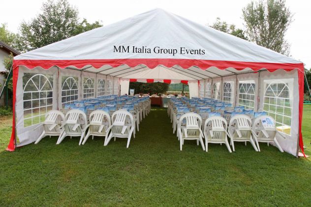MM Italia Linea Mara Tendoni,Gazebo 6 x 10  Pvc Ignifugo uso Pubblico - Foto 5
