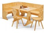 ANGOLO PANCA IN PINO VERNICIATURA NATURAL 133X193 TAVOLO E SEDIE