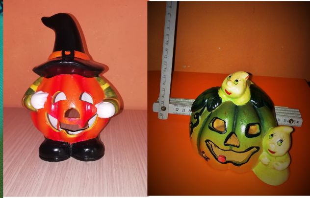 Zucche di Halloween In Ceramica.