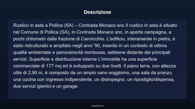 Immobile in asta di 177 m² con più di 5 locali e box auto in vendita a Pollica - Foto 3