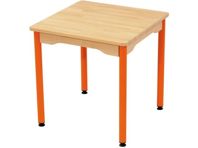WESCO, 3 tavolini per bambini in faggio massiccio, quadrato 60 × 60 cm - Foto 3