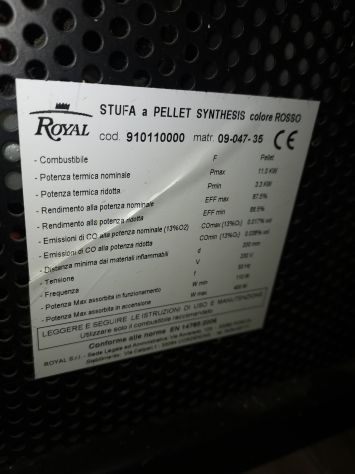 Stufa a pellet royal 11kw