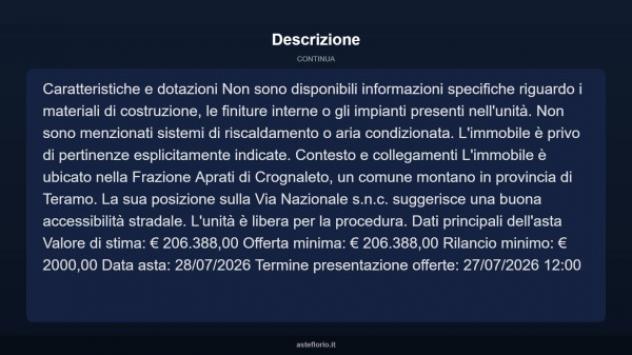 Immobile in asta di 90 m² in vendita a Crognaleto - Foto 7