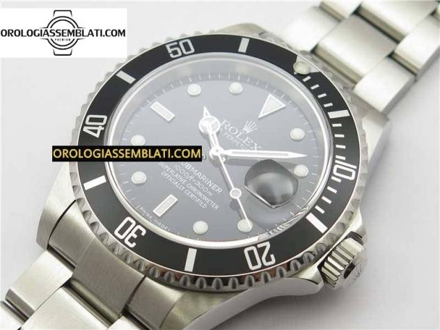 Replica Rolex SUBMARINER 16610 LN NERO SENZA INCISIONE REHAUT ACCIAIO 904L 1:1 MIGLIOR EDIZIONE SUL BRACCIALE SS SH3135 - Foto 8