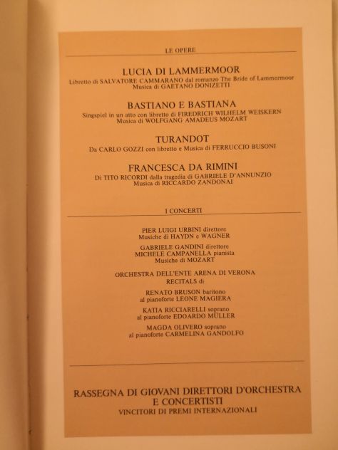 Libro "Teatro Filarmonico - opere e concerti anno 1980" - Foto 3