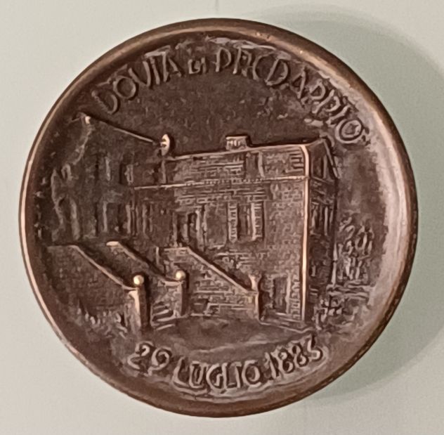 Medaglia commemorativa di Benito Mussolini, emessa in occasione del centenario d - Foto 2