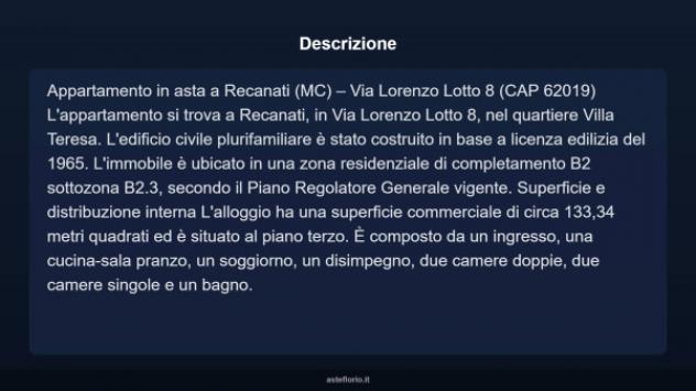 Immobile in asta di 133 m² con più di 5 locali in vendita a Recanati - Foto 17
