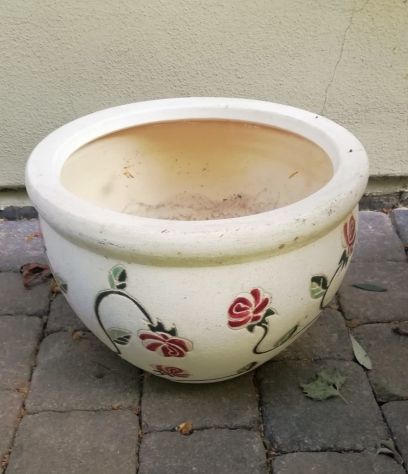 Vaso - Porta vaso Decorato Vintage D.=30cm.