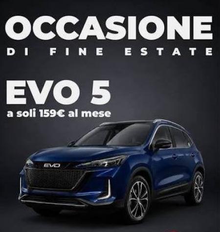 EVO Evo 5 Evo 5 1.5 TurboGaranzia 5 anni (60 mesi) o 100.000 chilometri,