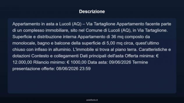Immobile in asta di 36 m² in vendita a Lucoli - Foto 5
