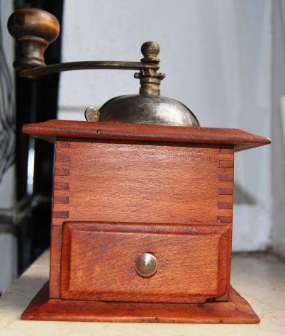 macina caffe in legno vintage con cassetto 10x13h18 - Foto 8