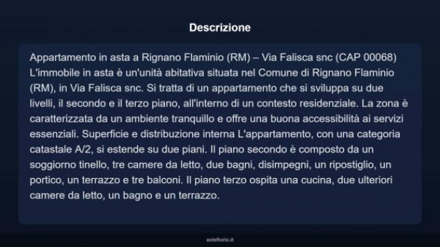 Immobile in asta di 180 m² con più di 5 locali in vendita a Rignano Flaminio - Foto 17