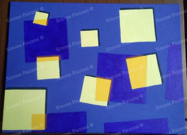 Quadro di Simone Piazzesi - QUADRATI PROGRESSIVI FLUTTUANTI (2019) - Foto 2