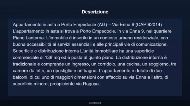 Immobile in asta di 138 m² con più di 5 locali in vendita a Porto Empedocle - Foto 3