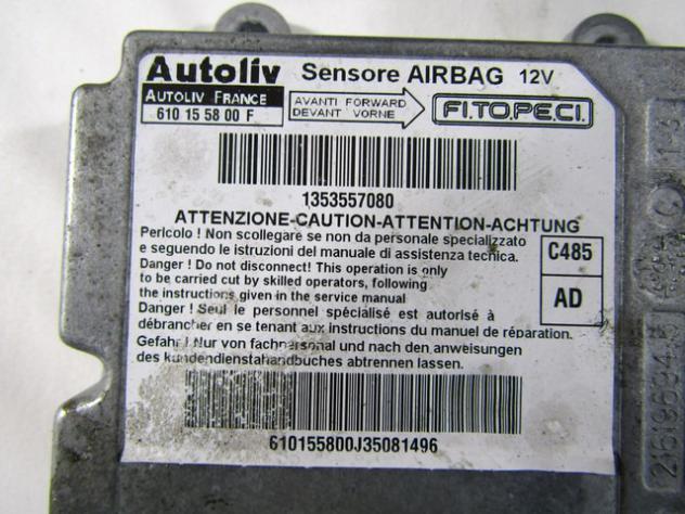 1353557080 KIT AIRBAG COMPLETO FIAT FIORINO 1.4 M 57KW 5M 2P (2010) RICAMBIO USATO 07355114410 - Foto 2