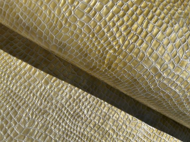 F26 Pelle vernice antichizzata stampa cocco accoppiata con feltro - Sp. 2,8 MM - Foto 5