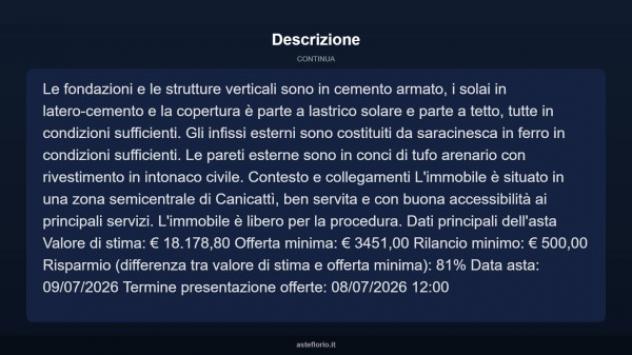 Immobile in asta di 44 m² in vendita a Canicattì - Foto 6