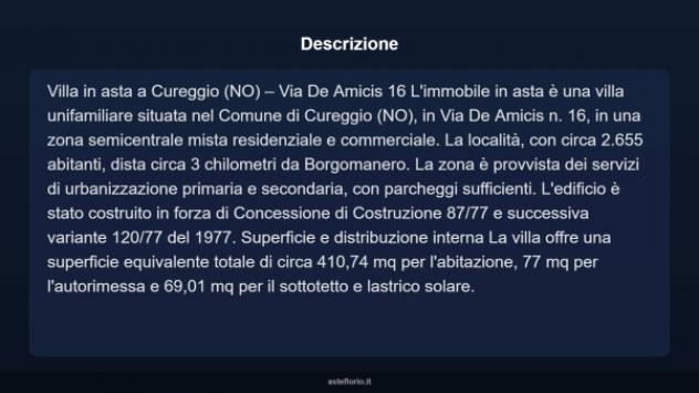 Immobile in asta di 227 m² con più di 5 locali e box auto in vendita a Cureggio - Foto 9