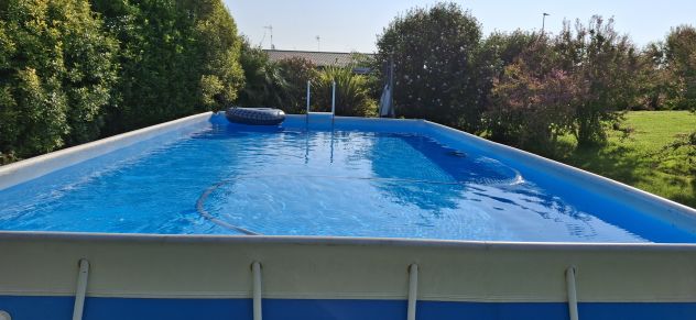 Piscina fuoriterra grande Laghetto 8x4 completa di tutto, usata - Foto 8