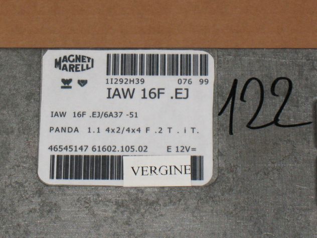 46545147 ECU FIAT PANDA VERGINE 4X4 1.1 IAW 16F.EJ IAW16F.EJ 16F.EJ 46545147 - Foto 2