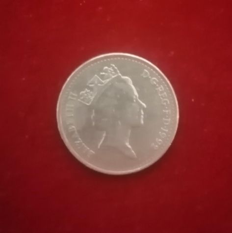 Gran Bretagna 10 Pence 1992 Elizabeth II - Leone Coronato - Circolata - Foto 2