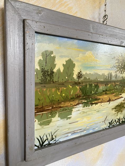 Quadro con paesaggio lacustre - Foto 5