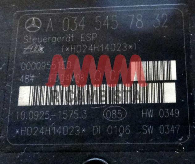 A0345457832 Mercedes Classe C200 CDI centralina gruppo pompa ABS ESP - Foto 2