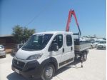 Fiat Ducato doppia cabina cassone fisso con gru