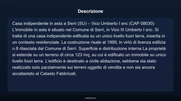 Immobile in asta di 123 m² in vendita a Serri - Foto 3