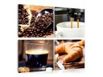 Quadro Col Caffè Espresso - 4 Quadri - ARREDALACASA