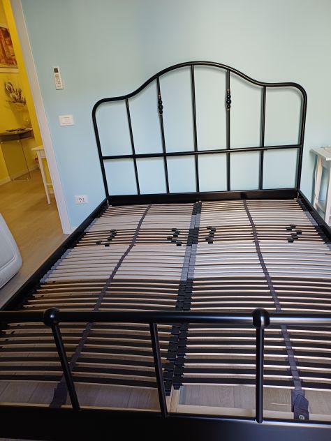 Letto matrimoniale in ferro battuto nero nuovo - Foto 3