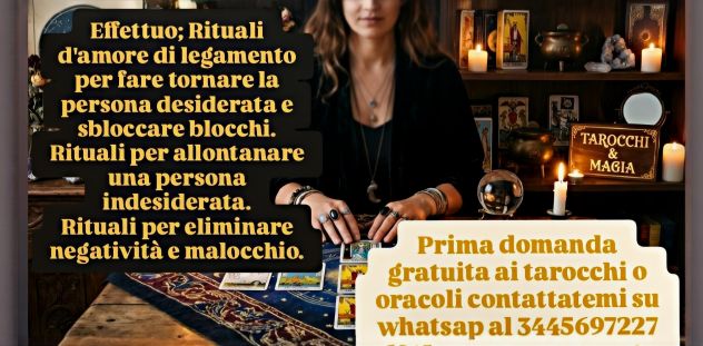 Consulto gratuito, effettuo anche svariati rituali