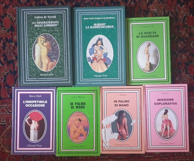 Lotto 7 libri erotici Olympia Press da collezione