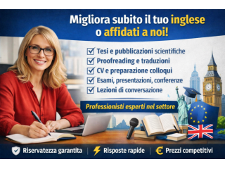 Migliora subito il tuo inglese o affidati a noi….Professionisti madrelingua