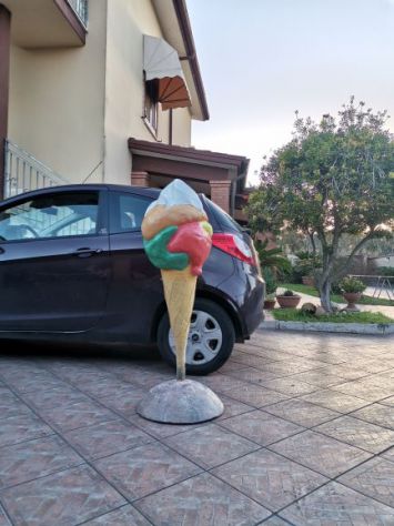 Insegna per gelateria in vetroresina, gelato 3D, tridimensionale, insegna a vela - Foto 7