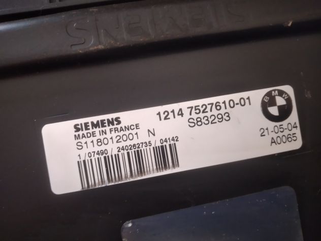 CENTRALINA MOTORE SIEMENS BMW MINI COOPER S118012001 12147527610 01 S118012001 - Foto 5