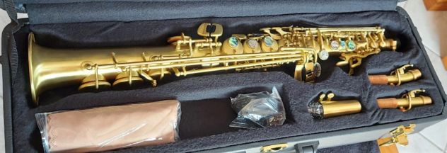 Sax Soprano YAMAHA CUSTOM Style in BRONZO Satinato Nuovo - Foto 8