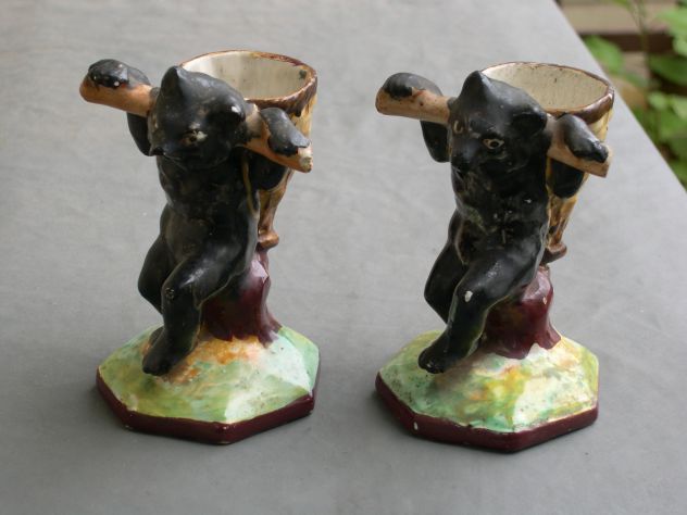 ceramica antica porta sale pepe, orsetti, oggetti antichi, collezione - Foto 4
