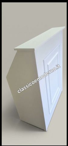 Bancone reception stile boiserie doppia cornice bianco con spedizione - Foto 3