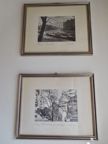 Quadri serigrafie su seta di D'Amico vedute Parigi