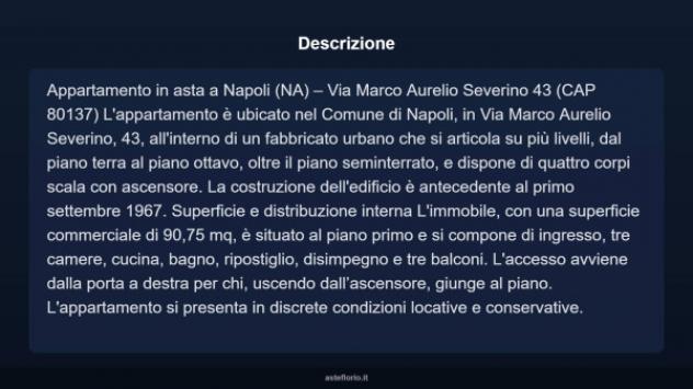 Immobile in asta di 91 m² in vendita a Napoli - Foto 12