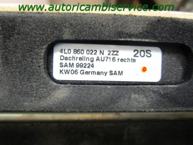 4L0860022N COPPIA BARRE TETTO PORTATUTTO AUDI Q7 4L 3.0 D 4X4 176KW AUT 5P (2008) RICAMBIO USATO 4L0860021N - Foto 2
