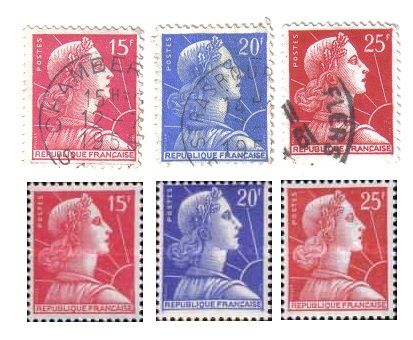 A141 - RARA VARITA' DI FRANCOBOLLI FRANCESI