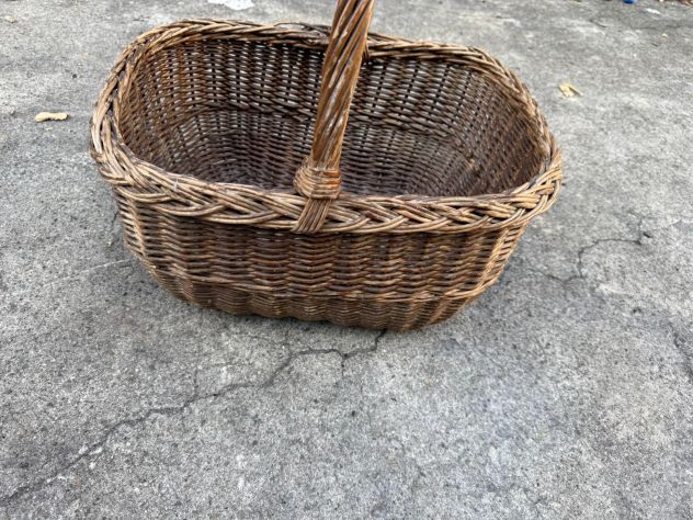 Cesto in Vimini Vintage Robusto e Artigianale Perfetto per Arredo o Uso Quotidia - Foto 6