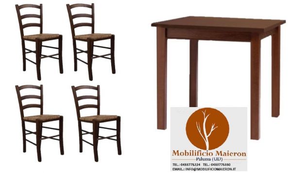 Set Vicenza Tavoli Sedie Cod100 Legno Arredamento Ristorante Bar Pizzeria Pub