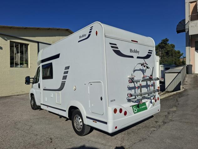 CAMPER HOBBY DUCATO SEMINTEGRALE SEMIDINETTE LETTO MATRIMONIALE GARAGE FOTOVOLTAICO CLIMATIZZATORE CAMPEGGIO USATI GENERALI 1625 - Foto 3