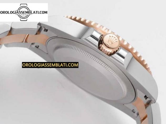 Rolex Replica GMT-MASTER II 126711 CERAMICA NERA/MARRONE MIGLIOR EDIZIONE SU BRACCIALE SS/RG 3285 - Foto 14