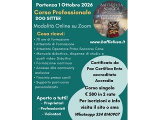Corso Professionale Cat  e Dog Sitter Certificato ONLINE