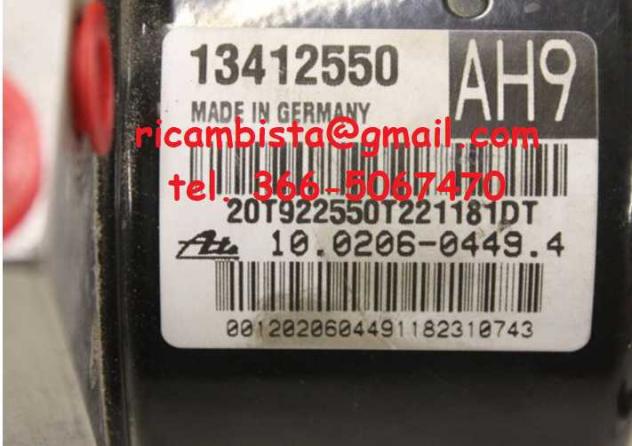 10.0206-0449.4 13412550 AH9 Chevrolet Cruze gruppo ABS pompa - Foto 2