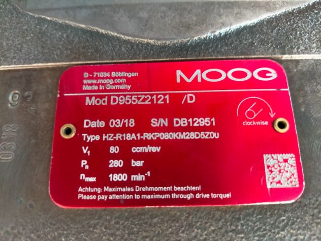 Pompa Moog HZ-R18A1-RKP080KM28D5Z00 - Foto 2